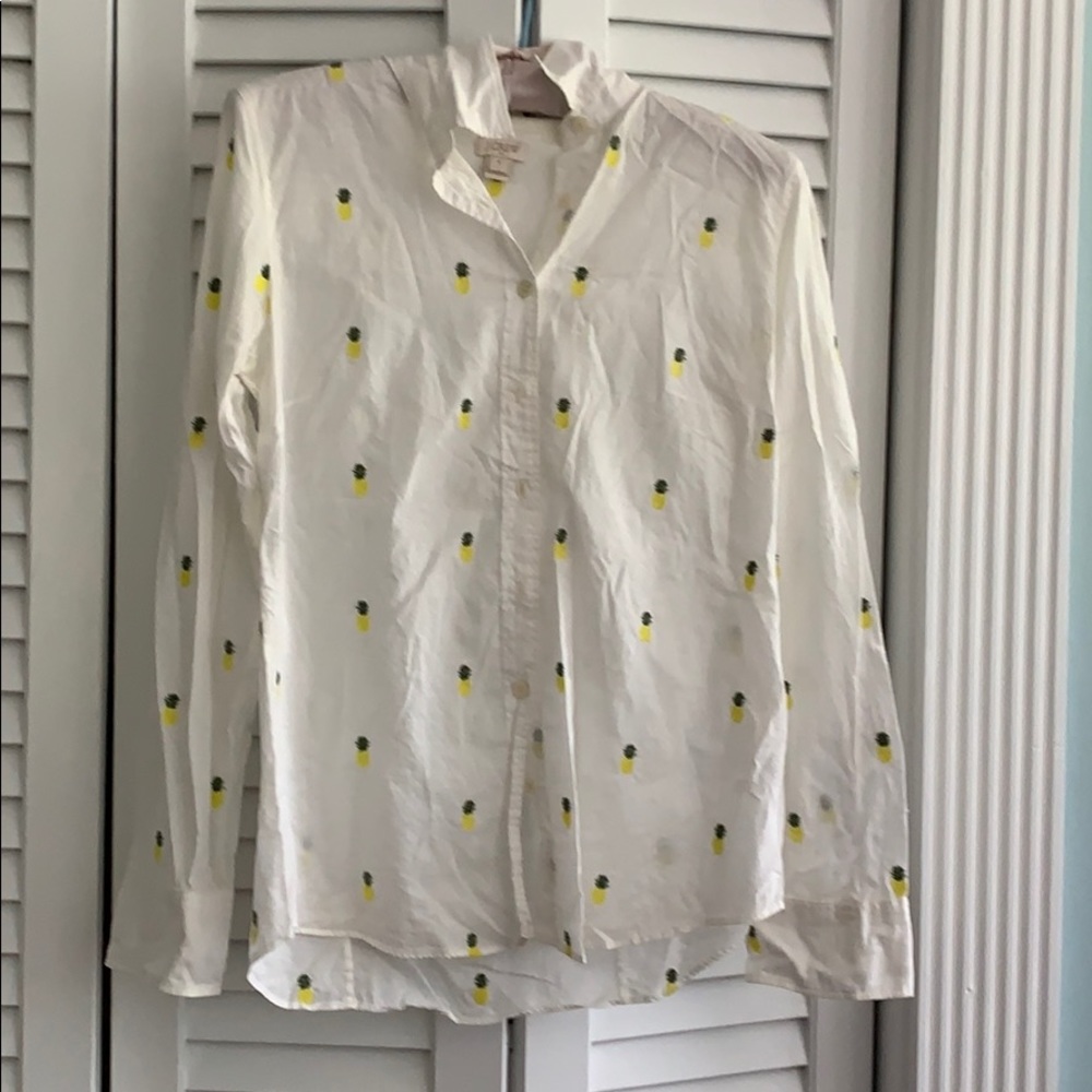 J Crew pineapple blouse